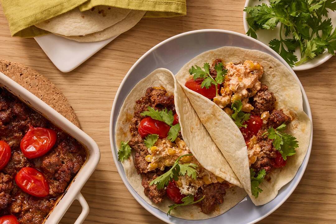 Ancho-Honey Baked Beef Tacos