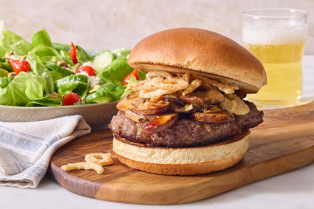 Cheddar Stuffed Prime Beef Burger