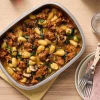 Spicy Pork Sausage & Mushroom Gnocchi