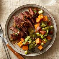 Steaks & Warm Lemon Salsa Verde