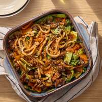 Korean Beef & Udon Bake