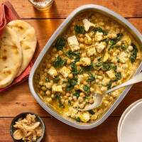Cilantro Paneer & Chickpea Curry