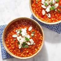 Pearl Couscous & Romesco Soup
