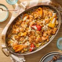 Spiced Shrimp & Rice Bake