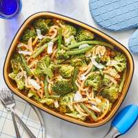 Oven-Baked Sweet Chili Udon & Vegetables