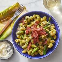 Crispy Prosciutto & Lemon Pesto Pasta