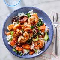 Sesame & Soy-Glazed Shrimp