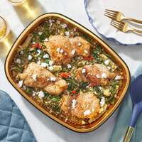 Oven-Baked Chicken Thighs & Couscous