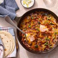 Cheesy Black Bean & Egg Skillet