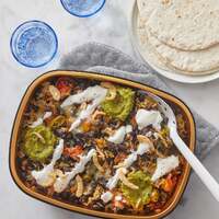Oven-Baked Cilantro Rice & Bean Tacos