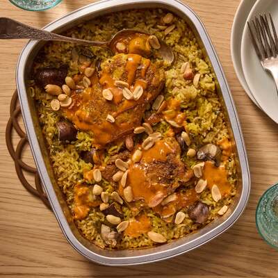 Curry Peanut Chicken Thighs