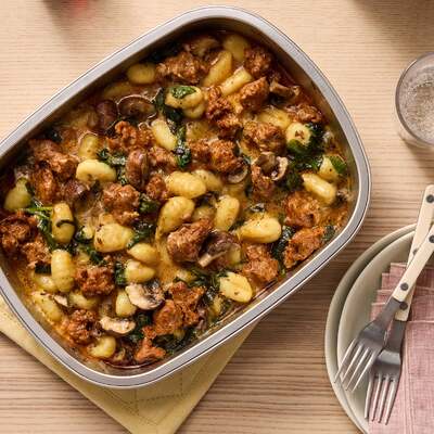 Spicy Pork Sausage & Mushroom Gnocchi