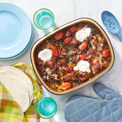 Oven-Baked Chorizo & Black Bean Tacos