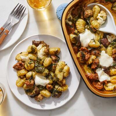 Pesto Gnocchi & Hot Italian Sausage