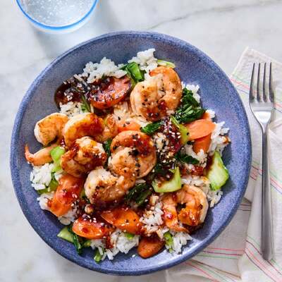 Sesame & Soy-Glazed Shrimp