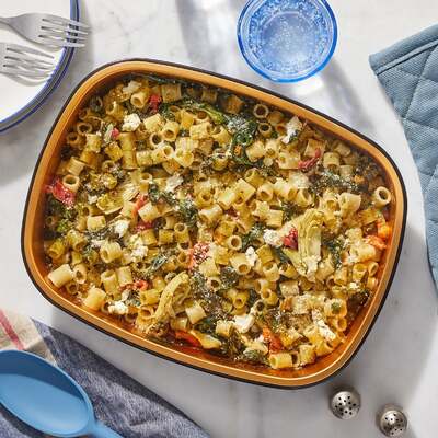 Oven-Baked Spinach & Artichoke Pasta