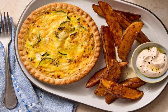 Cheesy Zucchini & Onion Quiche