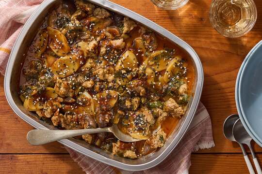 Cumin Sichuan Pork & Rice Cakes