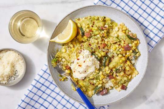 Pesto Pancetta & Five Cheese Ravioli
