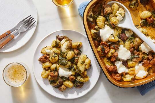 Pesto Gnocchi & Hot Italian Sausage