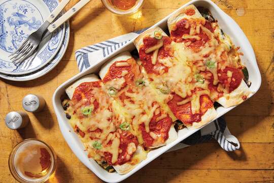 Black Bean & Zucchini Enchiladas