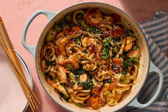 One-Pot Shrimp & Udon Noodles