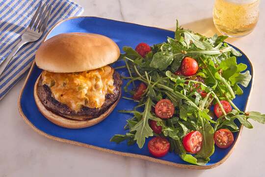 Cheddar Jalapeño Burgers