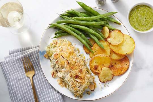 Sheet Pan Lemon-Pesto Cod