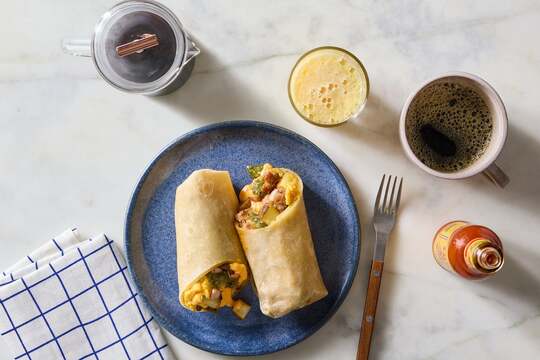 Pork Sausage Breakfast Burrito