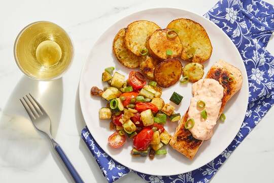 Pan-Seared Salmon & Calabrian Mayo