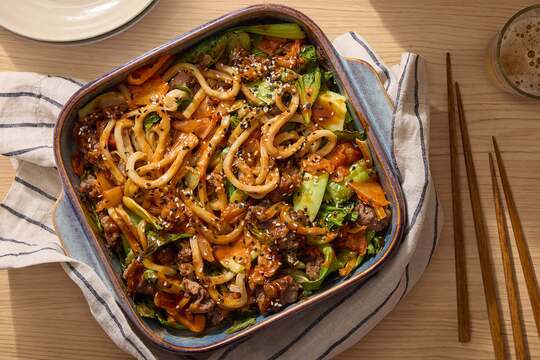 Korean Beef & Udon Bake