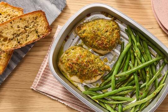 Baked Pesto Cheesy Chicken