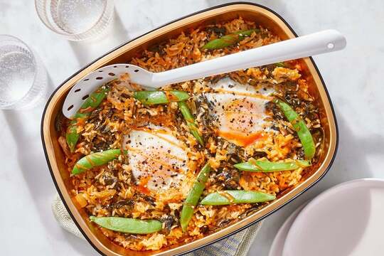 Oven-Baked Korean-Style Eggs & Rice