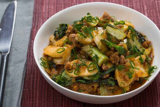 Korean Tteok & Spicy Pork "Ragù"
