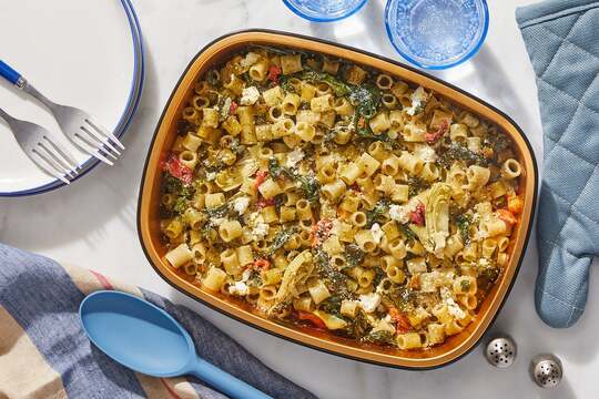 Oven-Baked Spinach & Artichoke Pasta