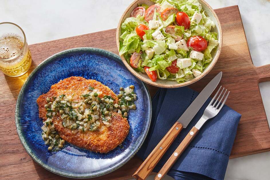 Chicken Milanese & Lemon-Caper Sauce
