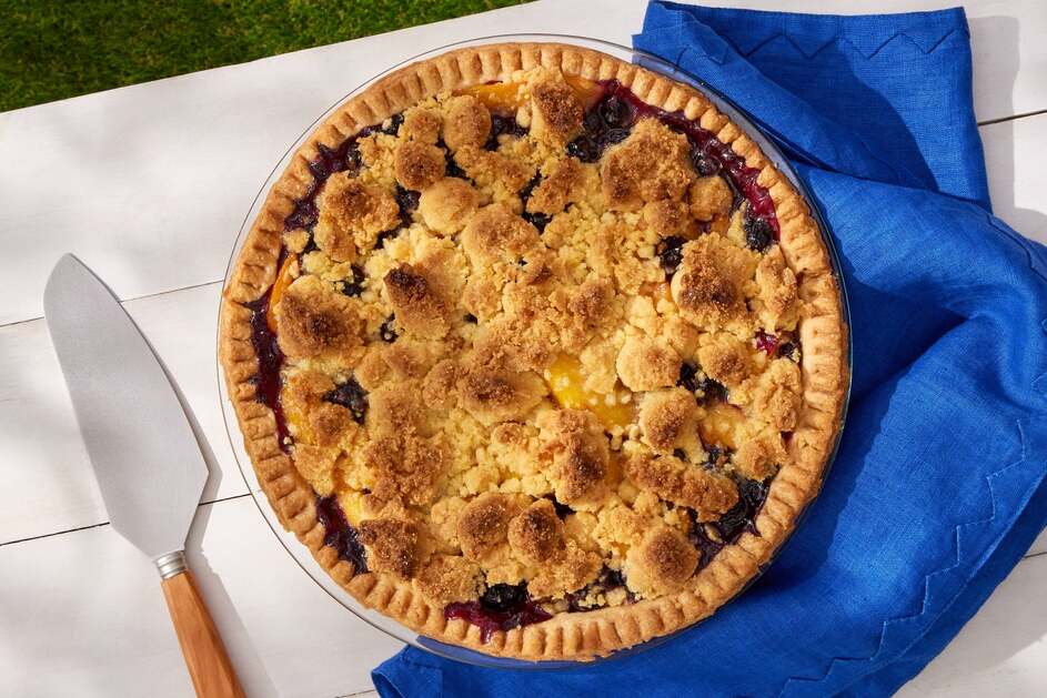 Peach & Blueberry Pie