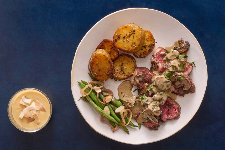 Ribeye Steak & Mushroom Cream Sauce