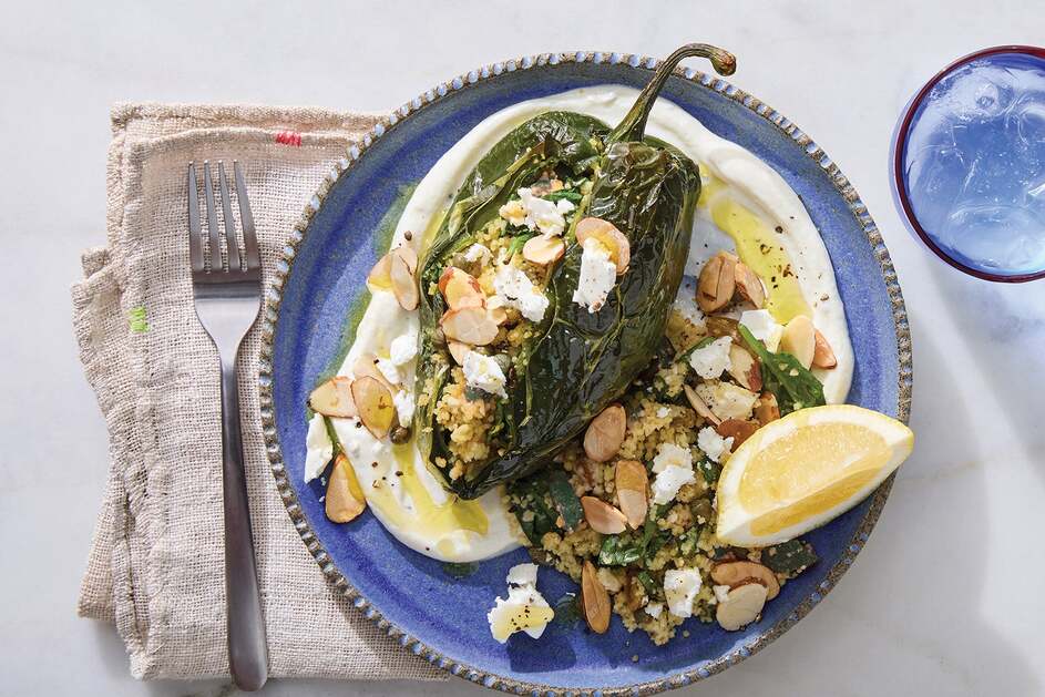 Couscous-Stuffed Poblano Peppers