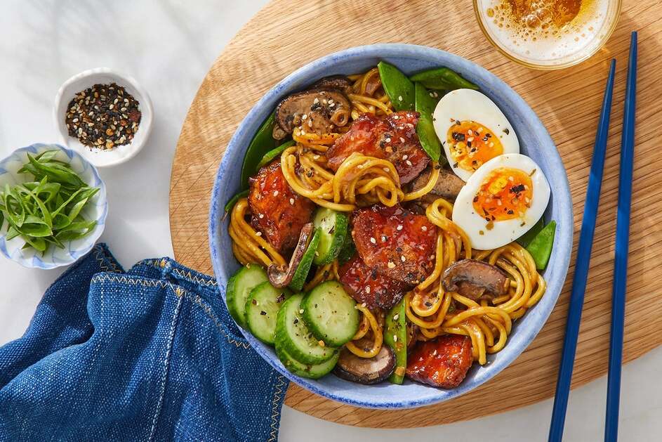 Glazed Pork Belly & Ramen Noodles