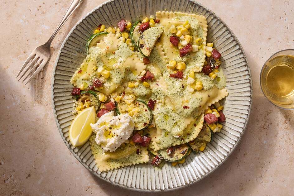 Pesto Pancetta & Five Cheese Ravioli