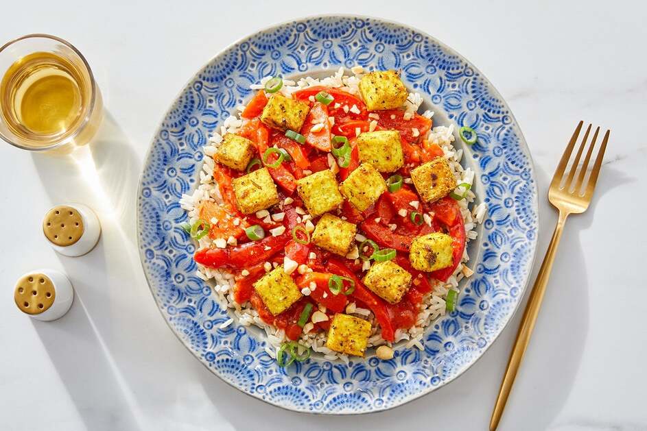 Baked Tofu & Creamy Tomato Curry