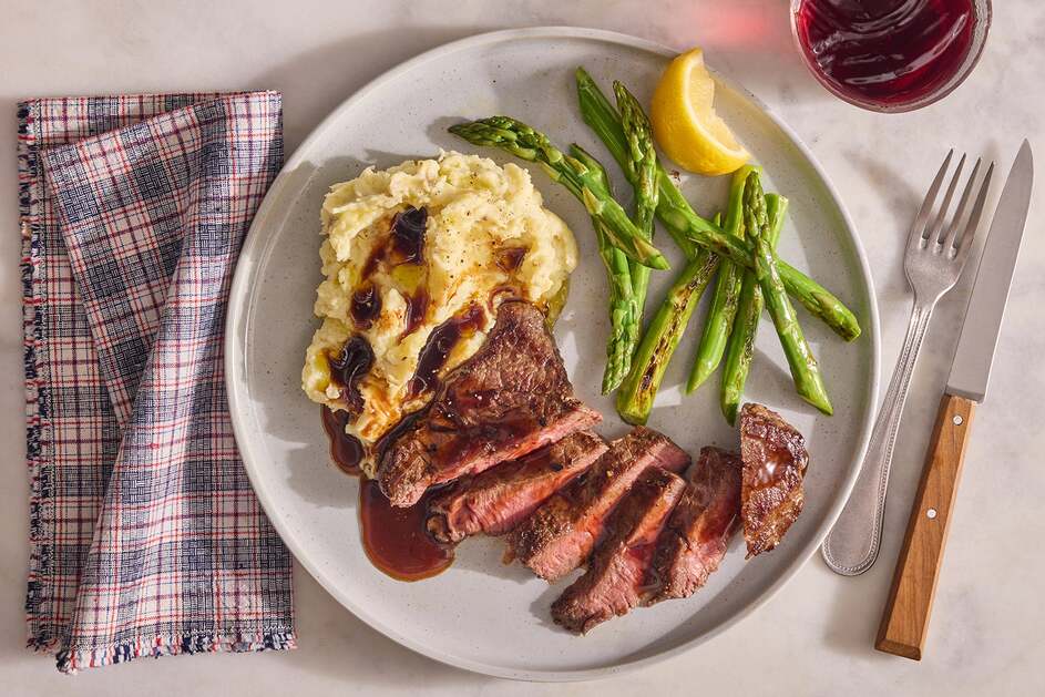 Seared Steaks & Soy-Balsamic Pan Sauce