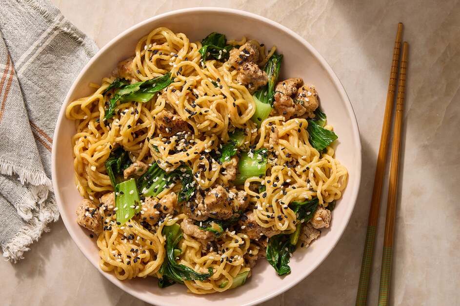 Spicy Pork & Sesame Noodles