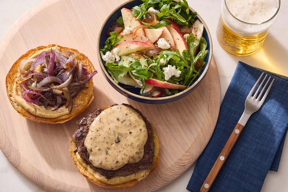 Cheesy Mushroom Sauce Burgers