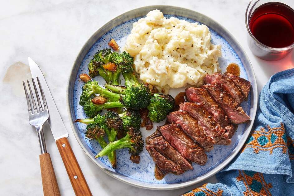 Flank Steaks & Creamy Mashed Potatoes