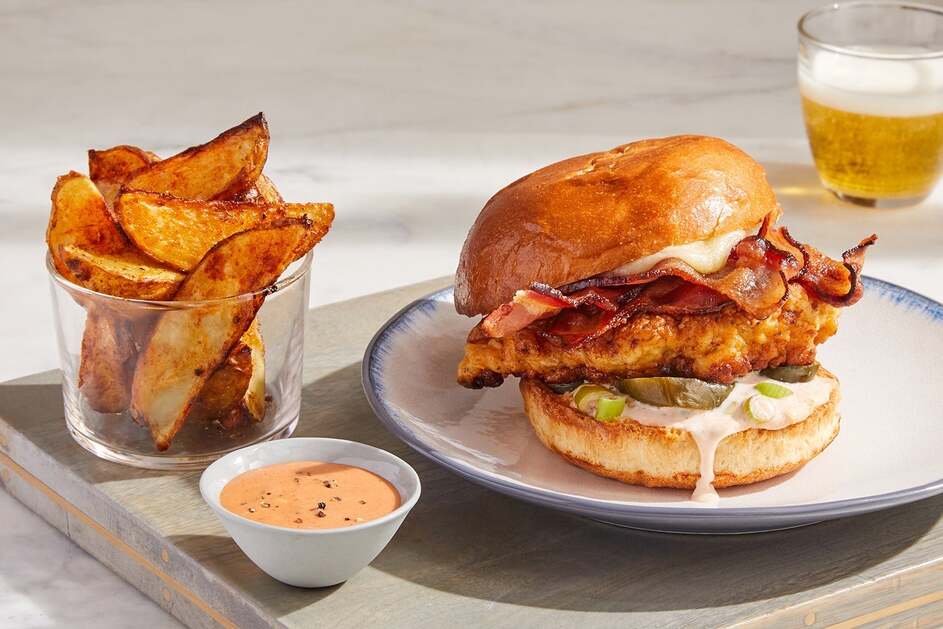 Crispy Chicken, Bacon & Ranch Sandwiches