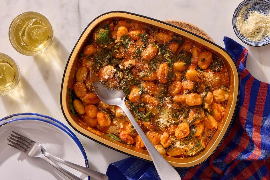 Roasted Red Pepper Gnocchi Bake