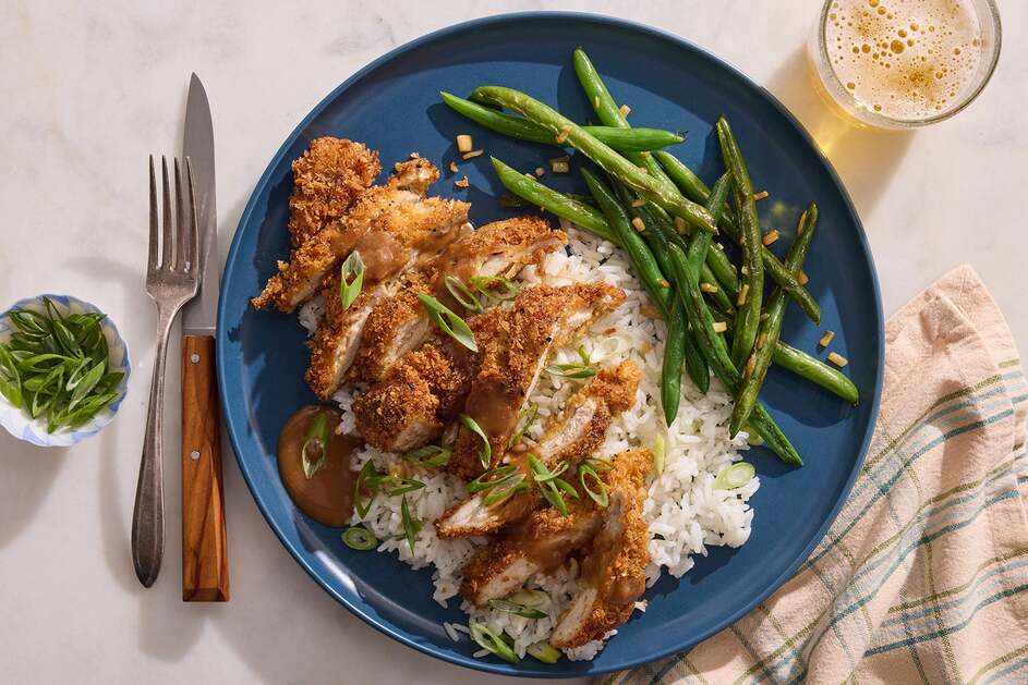 Crispy Chicken Thighs & Scallion Rice