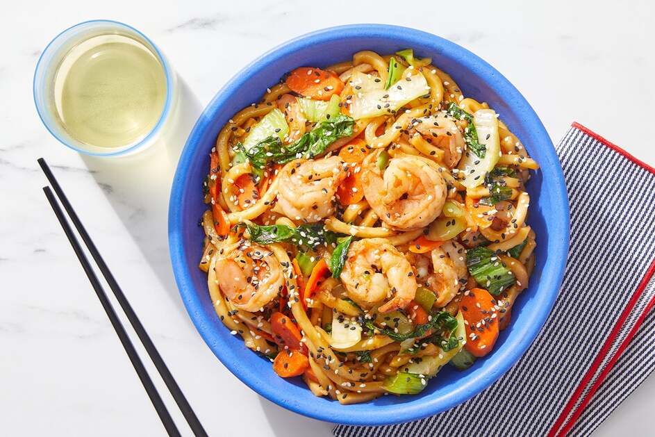 One-Pot Shrimp & Udon Noodles